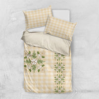 Melemele Ahiahia Hawai'i Palaka Squares Maile Leaf Bedding Set Flowers Hawaiian Quilt Patterns