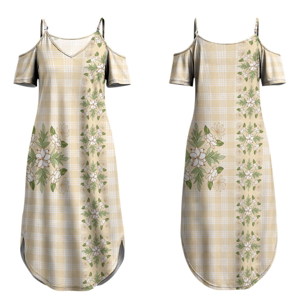 Melemele Ahiahia Hawai'i Palaka Squares Maile Leaf Couples Matching Summer Maxi Dress and Long Sleeve Button Shirt Flowers Hawaiian Quilt Patterns