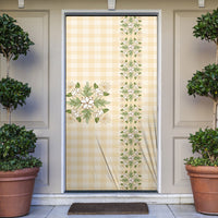 Melemele Ahiahia Hawai'i Palaka Squares Maile Leaf Door Cover Flowers Hawaiian Quilt Patterns