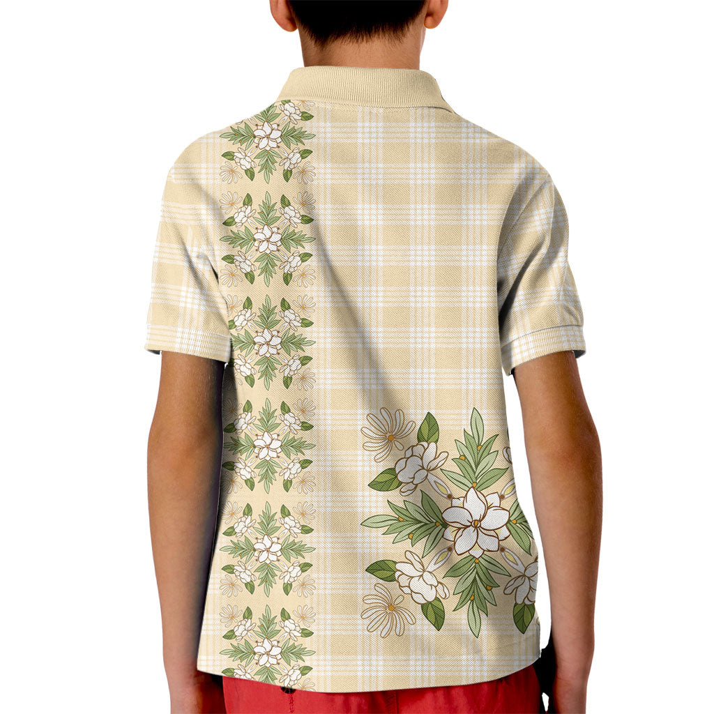 Melemele Ahiahia Hawai'i Palaka Squares Maile Leaf Kid Polo Shirt Flowers Hawaiian Quilt Patterns