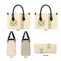Melemele Ahiahia Hawai'i Palaka Squares Maile Leaf Leather Bag Flowers Hawaiian Quilt Patterns