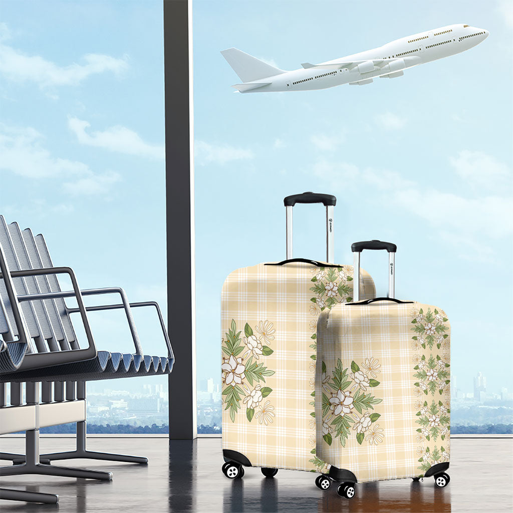 Melemele Ahiahia Hawai'i Palaka Squares Maile Leaf Luggage Cover Flowers Hawaiian Quilt Patterns