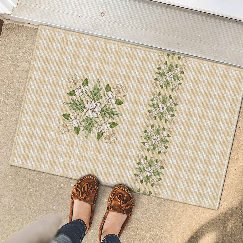 Melemele Ahiahia Hawai'i Palaka Squares Maile Leaf Rubber Doormat Flowers Hawaiian Quilt Patterns