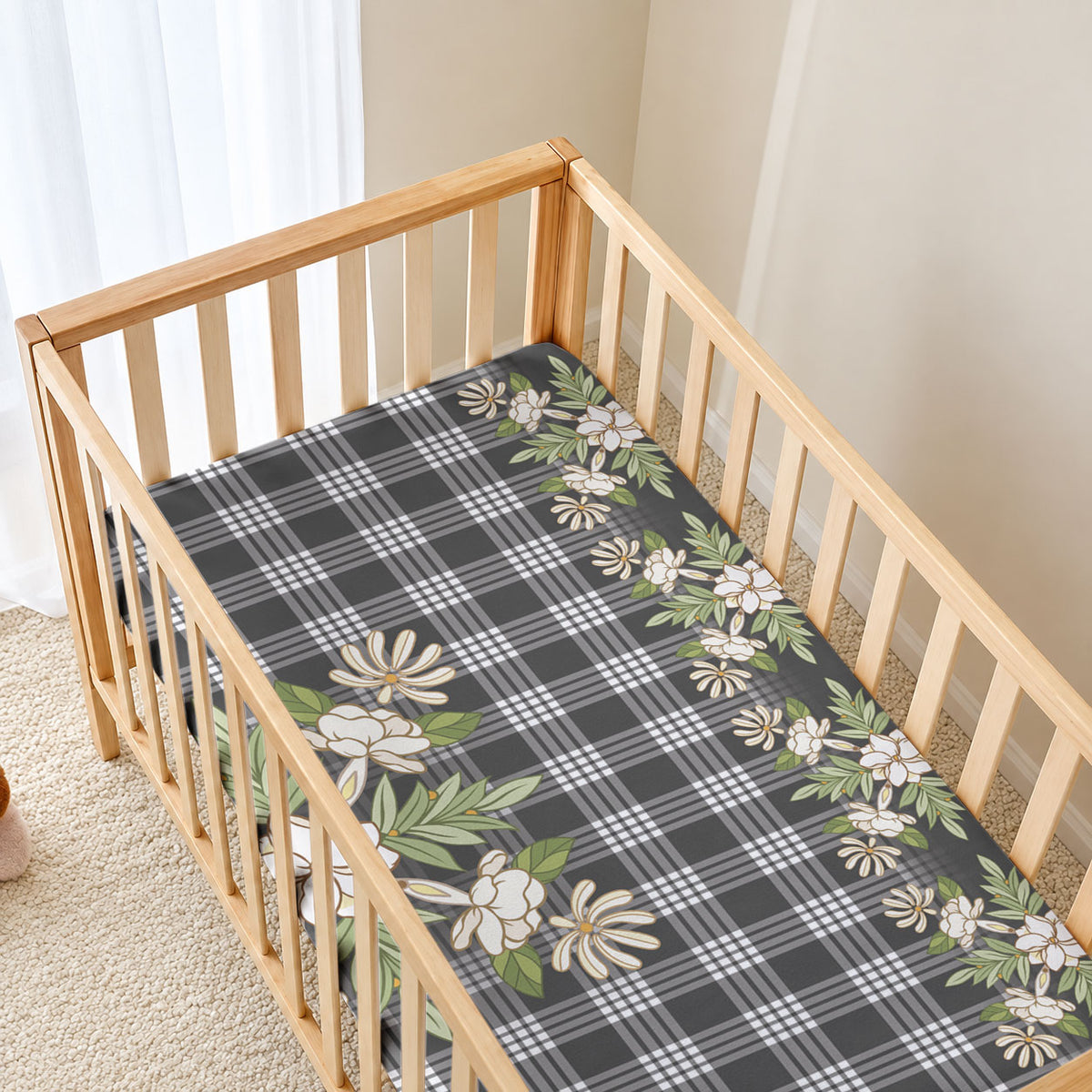 Pauli Hawai'i Palaka Squares Maile Leaf Baby Bed Cover Flowers Hawaiian Quilt Patterns LT9 - Polynesian Pride