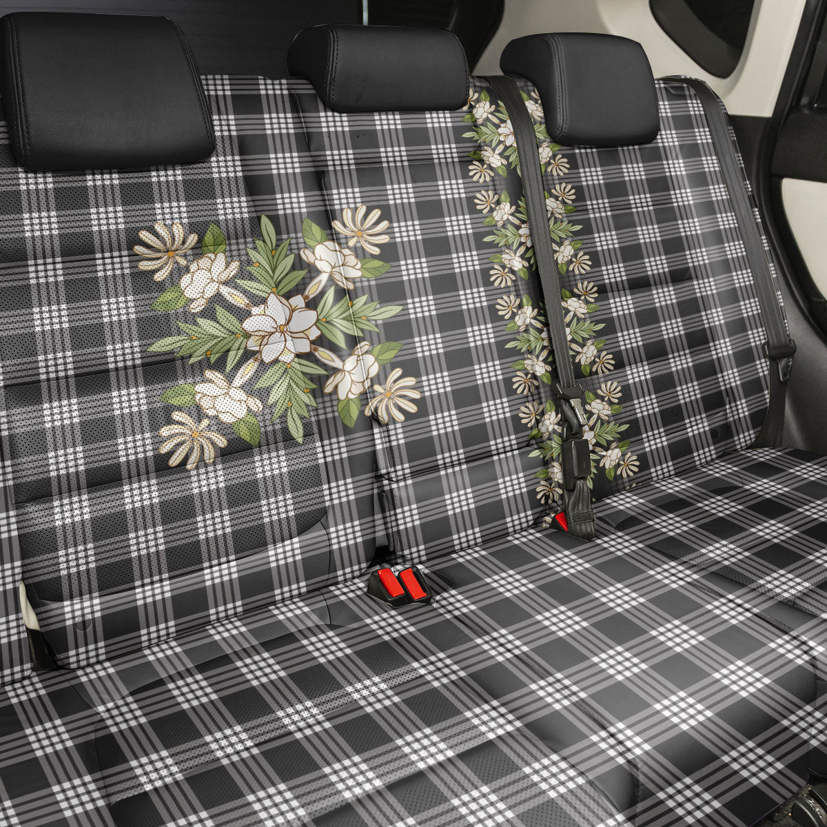 Pauli Hawai'i Palaka Squares Maile Leaf Back Car Seat Cover Flowers Hawaiian Quilt Patterns