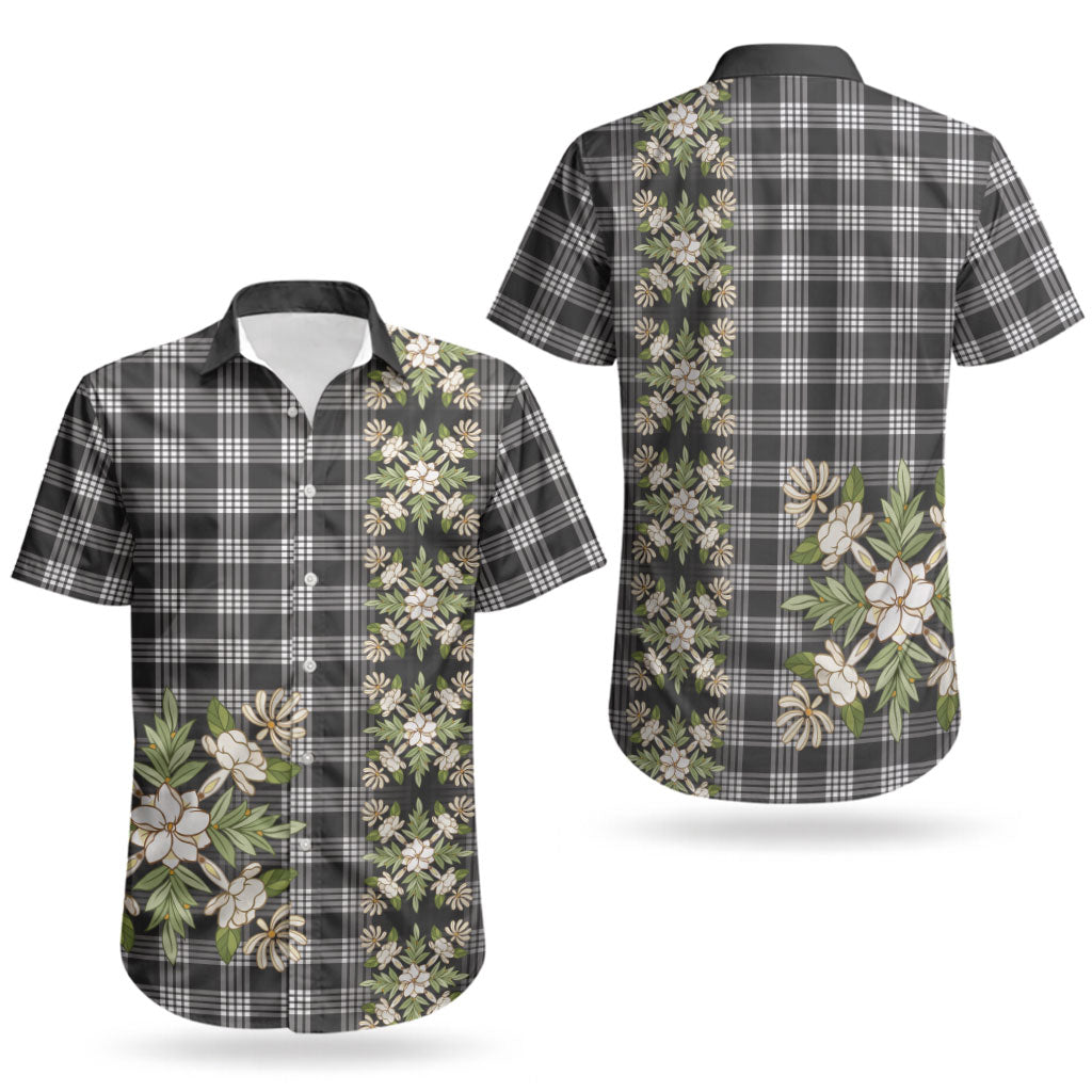 Pauli Hawai'i Palaka Squares Maile Leaf Couples Matching Short Sleeve Bodycon Dress and Hawaiian Shirt Flowers Hawaiian Quilt Patterns