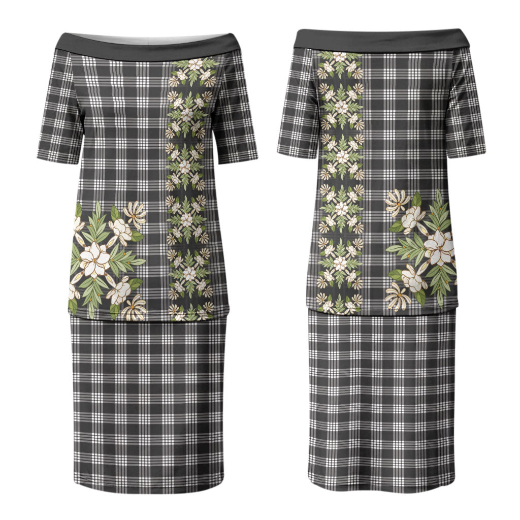 Pauli Hawai'i Palaka Squares Maile Leaf Family Matching Puletasi and Hawaiian Shirt Flowers Hawaiian Quilt Patterns