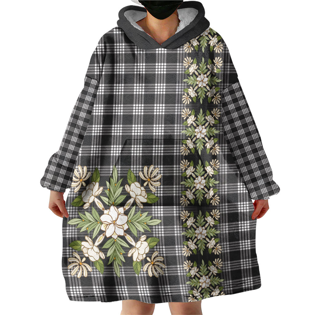 Pauli Hawai'i Palaka Squares Maile Leaf Wearable Blanket Hoodie Flowers Hawaiian Quilt Patterns