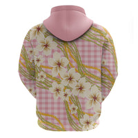 Akala Hamele Palaka Plumeria Zip Hoodie Puakenikeni and Maile Lei