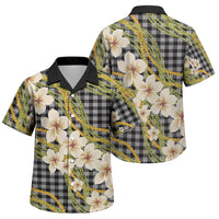 Ele'ele Hawai'i Palaka Plumeria Family Matching Summer Maxi Dress and Hawaiian Shirt Puakenikeni and Maile Lei
