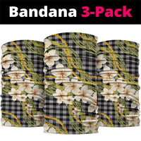 Ele'ele Hawai'i Palaka Plumeria Neck Gaiter Puakenikeni and Maile Lei