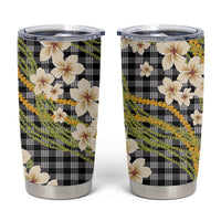 Ele'ele Hawai'i Palaka Plumeria Tumbler Cup Puakenikeni and Maile Lei