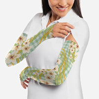 Liko Kukui Hawai'i Palaka Plumeria Arm Sleeves Puakenikeni and Maile Lei