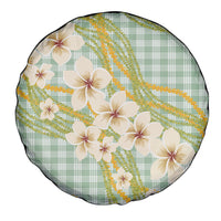Liko Kukui Hawai'i Palaka Plumeria Spare Tire Cover Puakenikeni and Maile Lei
