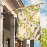Melemele Ahiahia Hawai'i Palaka Plumeria Garden Flag Puakenikeni and Maile Lei