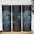 Floral Polynesian Hibiscus Tattoo Skinny Tumbler Blue Gradient Style