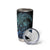 Floral Polynesian Hibiscus Tattoo Tumbler Cup Blue Gradient Style