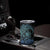 Floral Polynesian Hibiscus Tattoo Tumbler Cup Blue Gradient Style