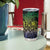 Floral Polynesian Hibiscus Tattoo Tumbler Cup Green Gradient Style