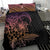 Floral Polynesian Hibiscus Tattoo Bedding Set Peach Gradient Style