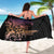 Floral Polynesian Hibiscus Tattoo Sarong Peach Gradient Style