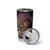 Floral Polynesian Hibiscus Tattoo Tumbler Cup Peach Gradient Style