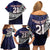 Custom Samoa Rugby Pacific Family Matching Off Shoulder Short Dress and Hawaiian Shirt Samoan Warrior Tribal Pattern