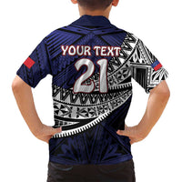 Custom Samoa Rugby Pacific Family Matching Summer Maxi Dress and Hawaiian Shirt Samoan Warrior Tribal Pattern