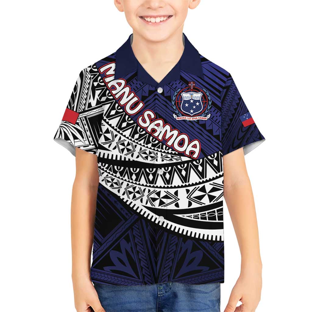 Custom Samoa Rugby Pacific Family Matching Summer Maxi Dress and Hawaiian Shirt Samoan Warrior Tribal Pattern