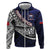 Custom Samoa Rugby Pacific Hoodie Samoan Warrior Tribal Pattern