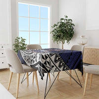 Custom Samoa Rugby Pacific Tablecloth Samoan Warrior Tribal Pattern