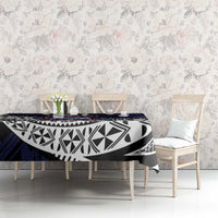 Custom Samoa Rugby Pacific Tablecloth Samoan Warrior Tribal Pattern