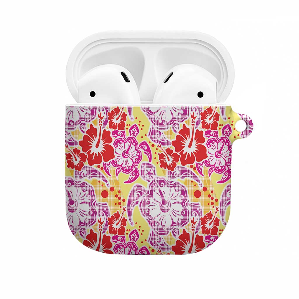 Palaka with Honu and Hibiscus AirPods Case Hawaiian Heritage Spirit - Polynesian Pride
