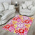 Palaka with Honu and Hibiscus Area Rug Hawaiian Heritage Spirit - Polynesian Pride