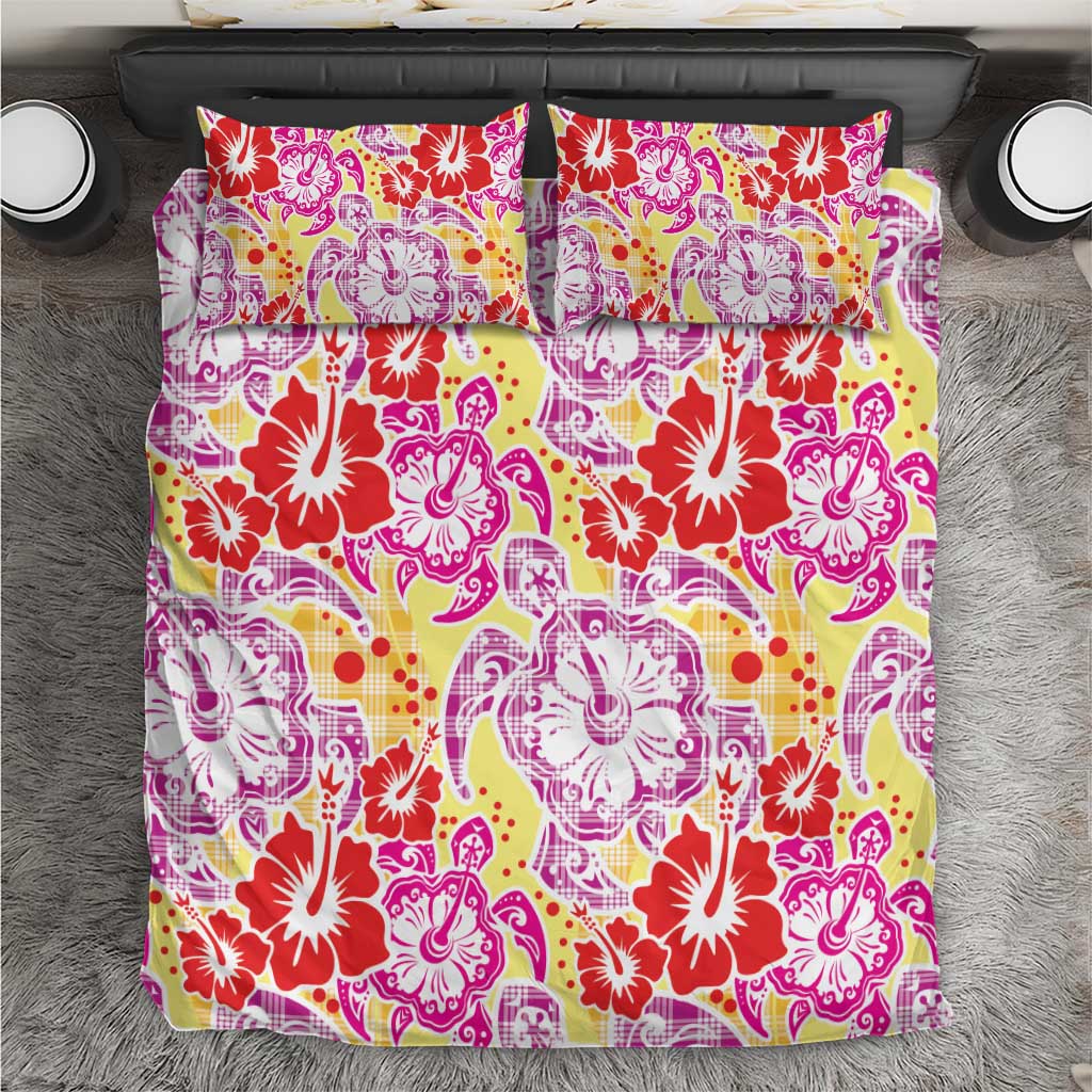 Palaka with Honu and Hibiscus Bedding Set Hawaiian Heritage Spirit - Polynesian Pride