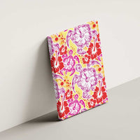 Palaka with Honu and Hibiscus Canvas Wall Art Hawaiian Heritage Spirit - Polynesian Pride