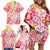 Palaka with Honu and Hibiscus Family Matching Off Shoulder Short Dress and Hawaiian Shirt Hawaiian Heritage Spirit - Polynesian Pride