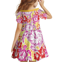 Palaka with Honu and Hibiscus Family Matching Short Sleeve Bodycon Dress and Hawaiian Shirt Hawaiian Heritage Spirit - Polynesian Pride