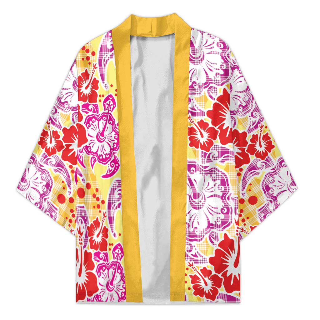 Palaka with Honu and Hibiscus Kimono Hawaiian Heritage Spirit - Polynesian Pride