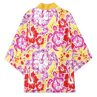 Palaka with Honu and Hibiscus Kimono Hawaiian Heritage Spirit - Polynesian Pride
