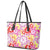 Palaka with Honu and Hibiscus Leather Tote Bag Hawaiian Heritage Spirit - Polynesian Pride