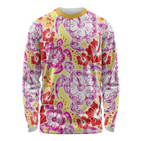 Palaka with Honu and Hibiscus Long Sleeve Shirt Hawaiian Heritage Spirit - Polynesian Pride
