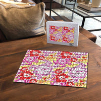 Palaka with Honu and Hibiscus Puzzle Hawaiian Heritage Spirit - Polynesian Pride