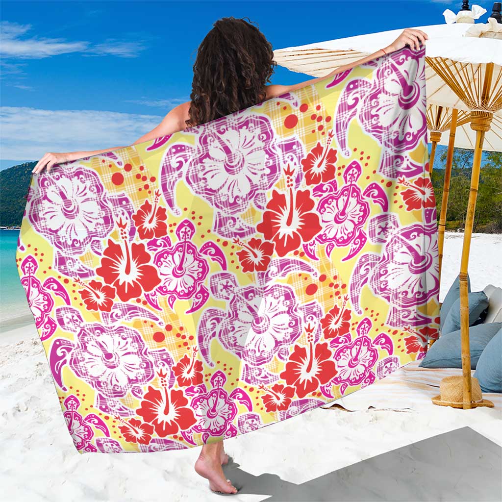 Palaka with Honu and Hibiscus Sarong Hawaiian Heritage Spirit - Polynesian Pride