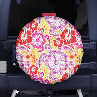 Palaka with Honu and Hibiscus Spare Tire Cover Hawaiian Heritage Spirit - Polynesian Pride