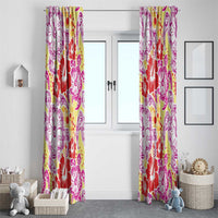Palaka with Honu and Hibiscus Window Curtain Hawaiian Heritage Spirit - Polynesian Pride