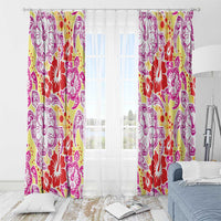 Palaka with Honu and Hibiscus Window Curtain Hawaiian Heritage Spirit - Polynesian Pride
