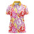 Palaka with Honu and Hibiscus Women Polo Shirt Hawaiian Heritage Spirit - Polynesian Pride