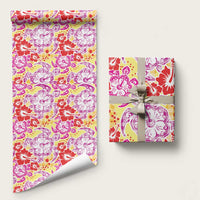 Palaka with Honu and Hibiscus Wrapping Paper Hawaiian Heritage Spirit - Polynesian Pride