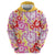 Palaka with Honu and Hibiscus Zip Hoodie Hawaiian Heritage Spirit - Polynesian Pride